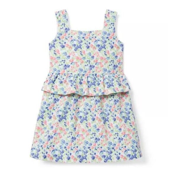 Janie & Jack Ditsy Floral Peplum Dress size 2T Toddler Girl - Picture 1 of 9
